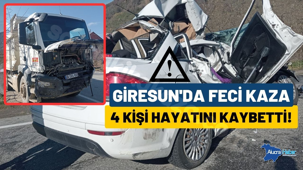 Giresun'da 4 Kişi Hayatını Kaybetti, feci kaza!