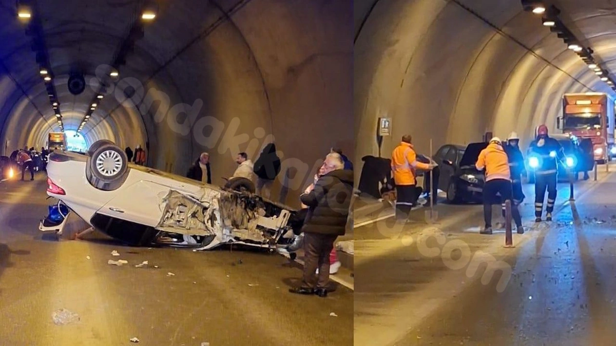 Ordu'da tünelde dehşet verici çarpışma: 2 araç kafadan çarpıştı - Oxu.az