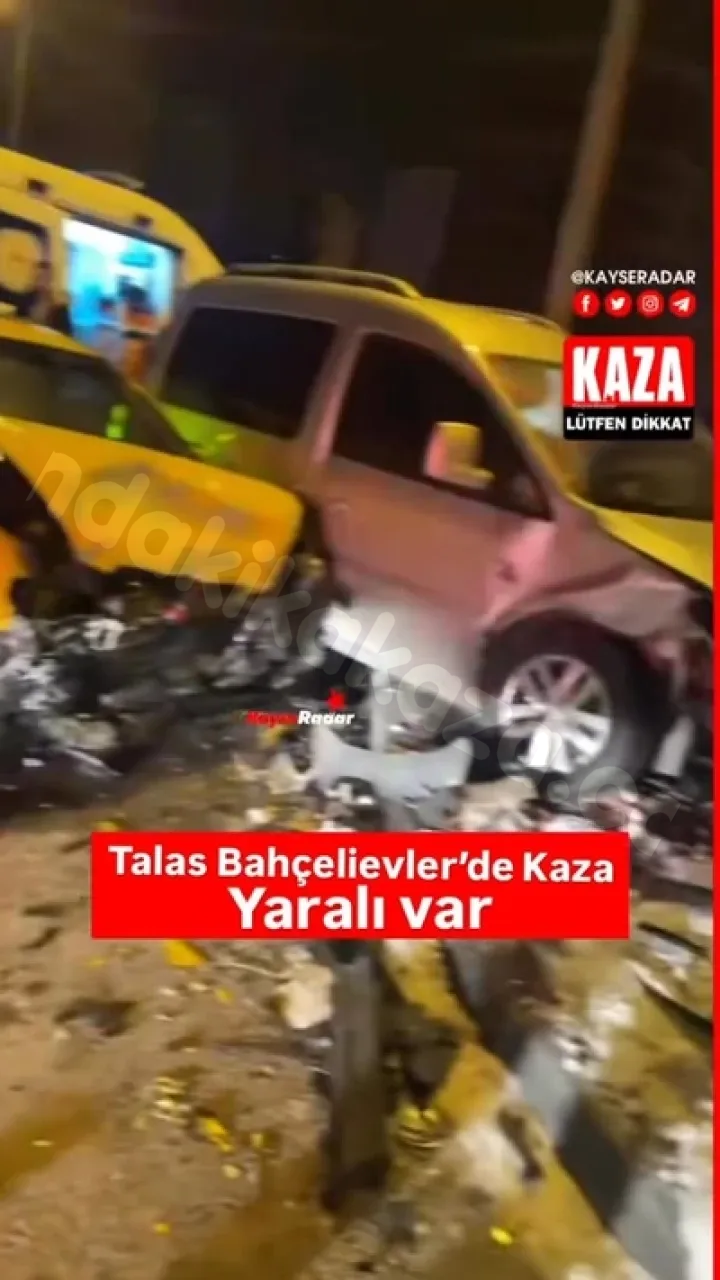 Talas Bahçelievler’de kaza meydana geldi.