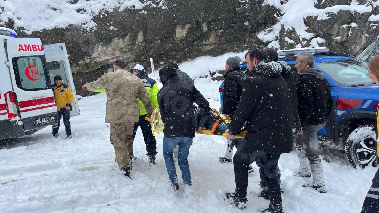 Gümüşhane'de dehşet verici bir kaza: Kamyonet, şarampole düştü.
