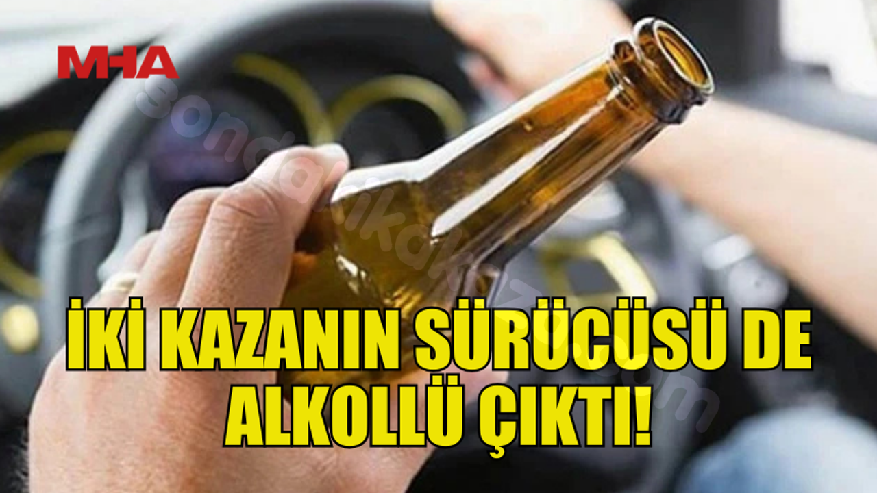 Alkollü sürücü kaza yaptı, bir kişi yaralandı.