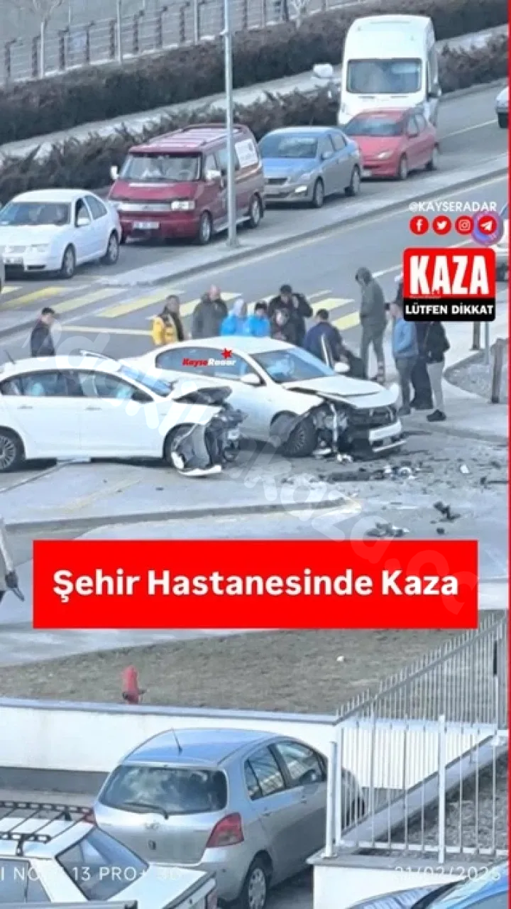 Trafik kazası Şehir Hastanesi'nde gerçekleşti.