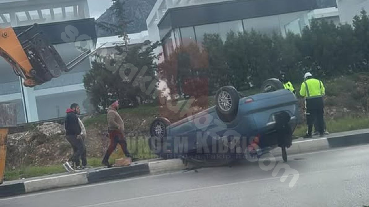 Girne-Alsancak çevre yolunda trafik kazası meydana geldi... Detaylar burada...