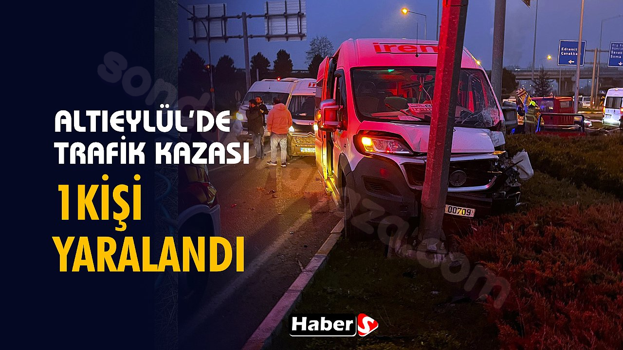 Altıeylül'de kaza: Bir kişi yaralı - Yerel haber