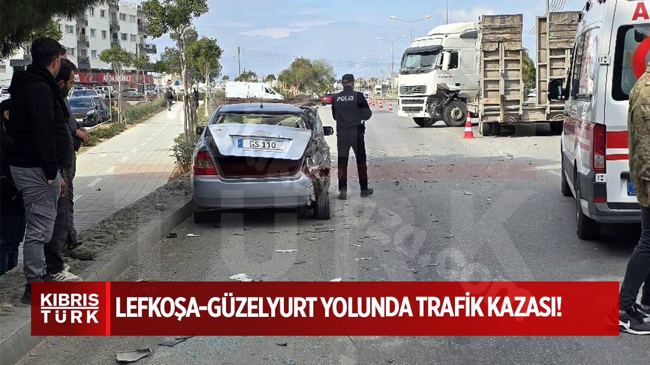 Lefkoşa-Güzelyurt Yolunda Kaza: Bir Kişi Hafif Şekilde Yaralandı.