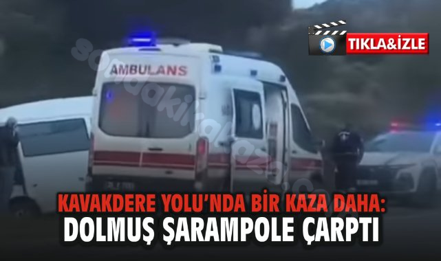 Kavakdere Yolu'nda Yine Bir Kazaya Karışıldı: Dolmuş Şarampole Çarptı