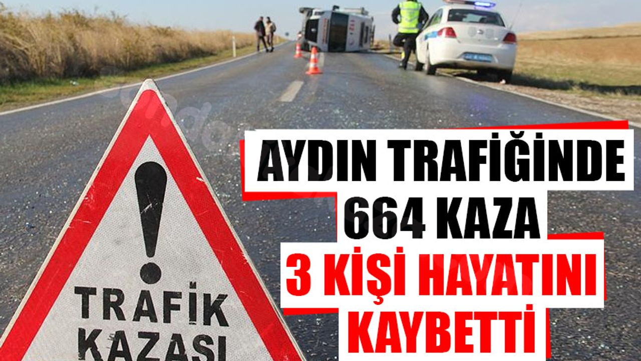 Aydın'da 664 kaza: 3 ölü