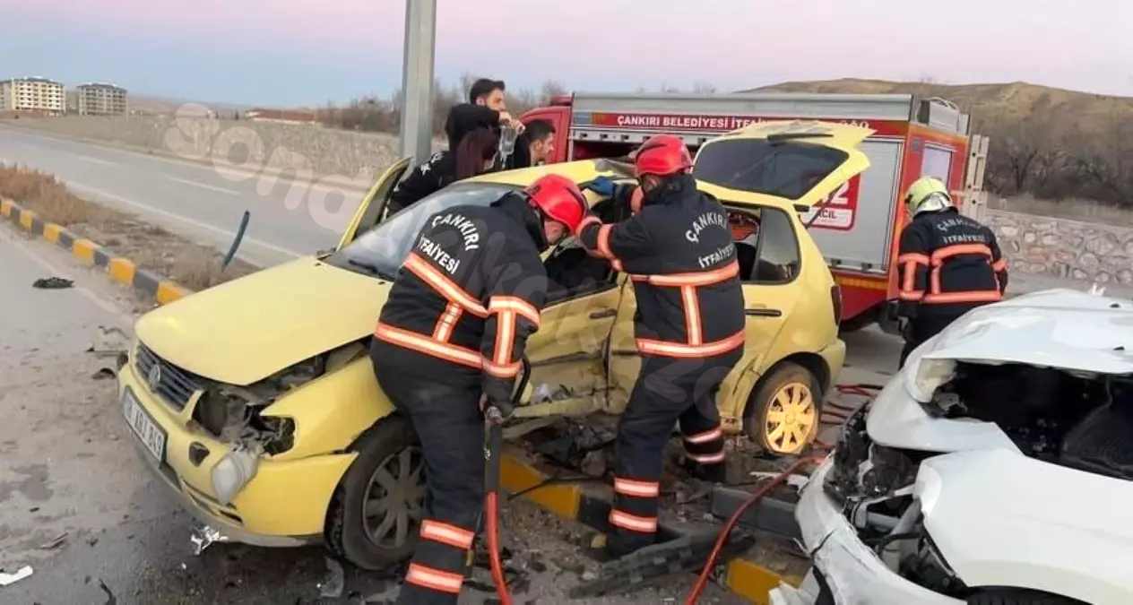 Çankırı'da kaza: 6 kişi yaralandı.