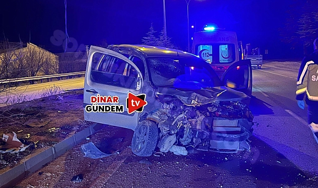 Dinar Yani Sanayi Bölgesinde Trafik Kaza Olayı!