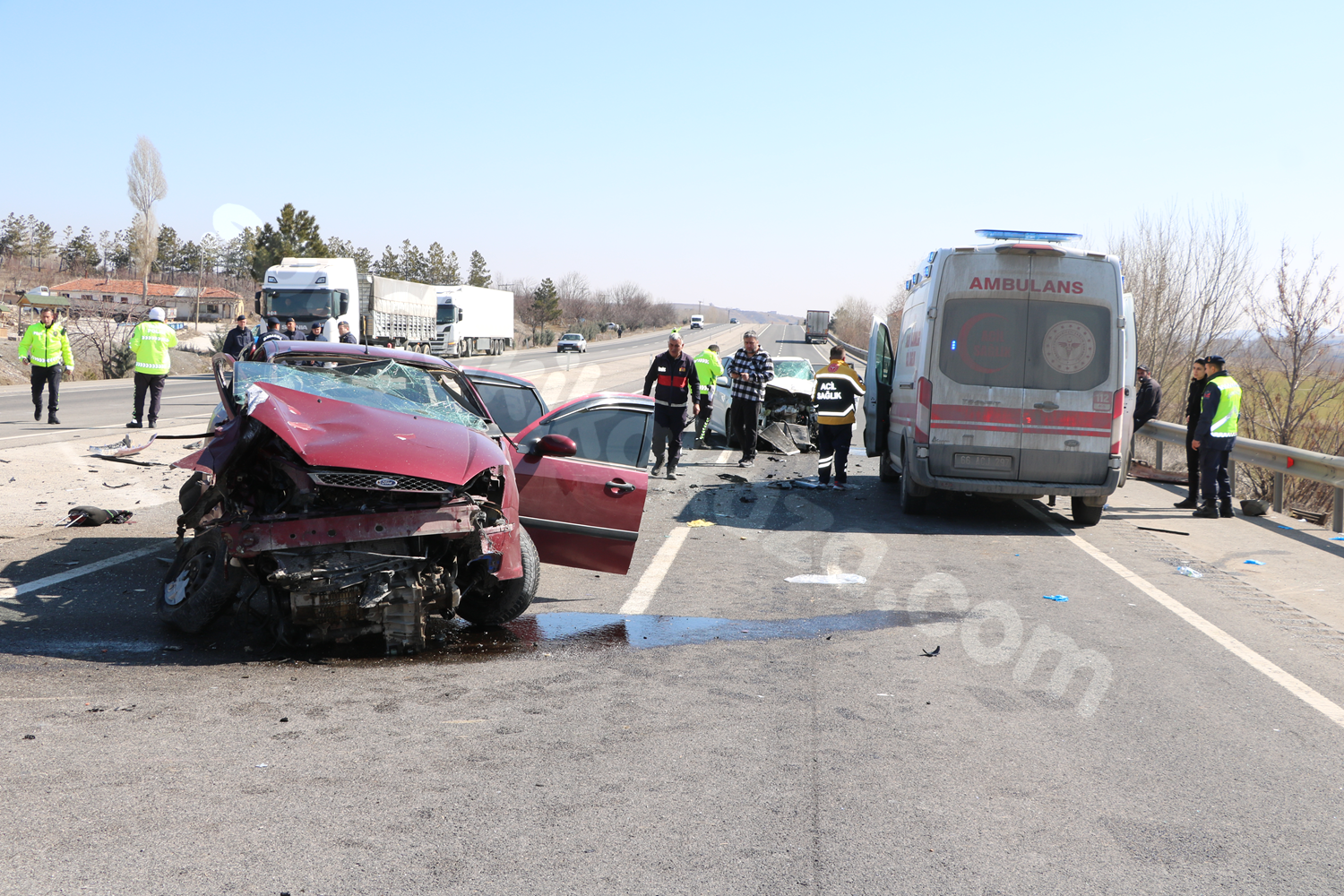 Yozgat'ta kaza: 5 kişi yaralı.