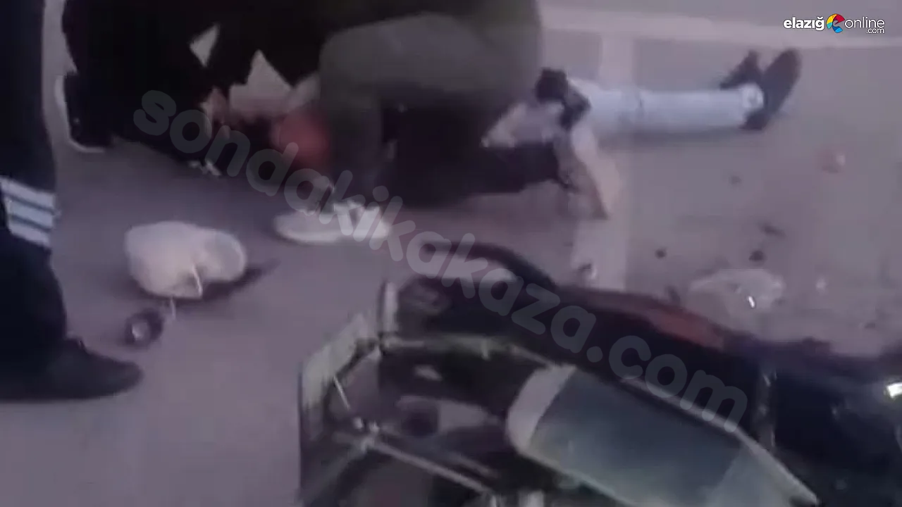 Elazığ'da İlerleyen Motosiklet Kazasına Doktordan Hayati Müdahale!