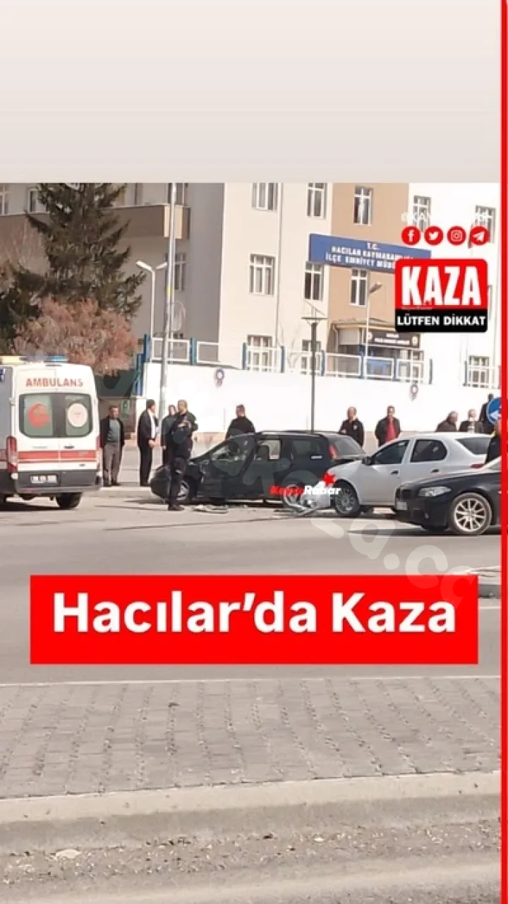 Hacılar’da trafik kazası oldu.