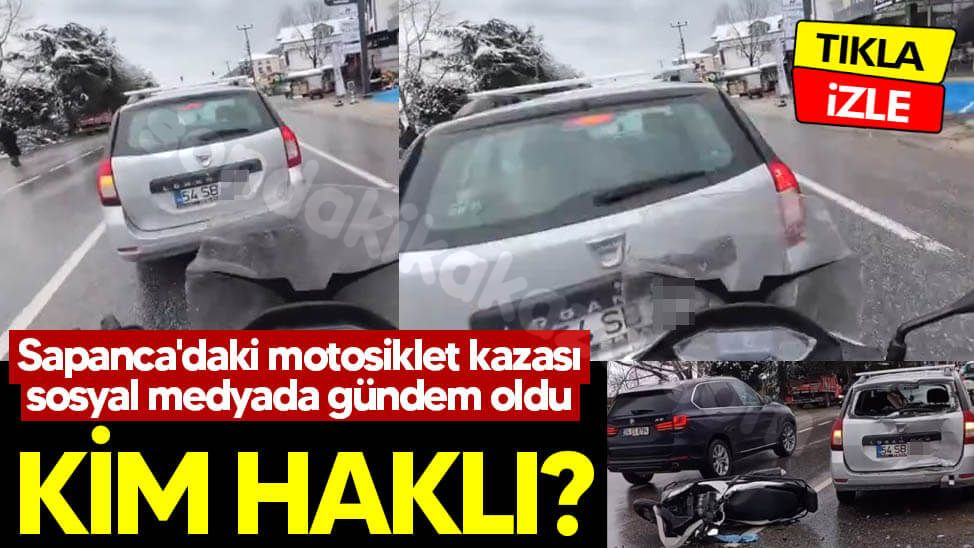 Sapanca'da tartışmalı trafik kazası gündemde... Motosiklet mi, otomobil mi suçlu?