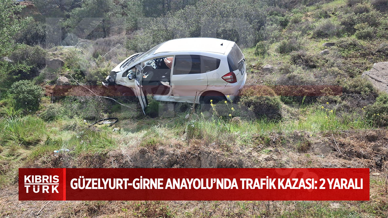 Güzelyurt ile Girne arasındaki yol güzergahında trafik kazası: 2 kişi yaralı