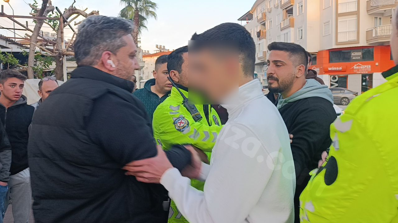 Antalya'da kaza yerinde polis gibi davranan adam olay çıkardı