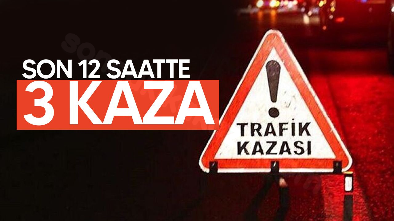 3 kaza sonucunda büyük maddi zarar meydana gelirken bir kişi de yaralandı!