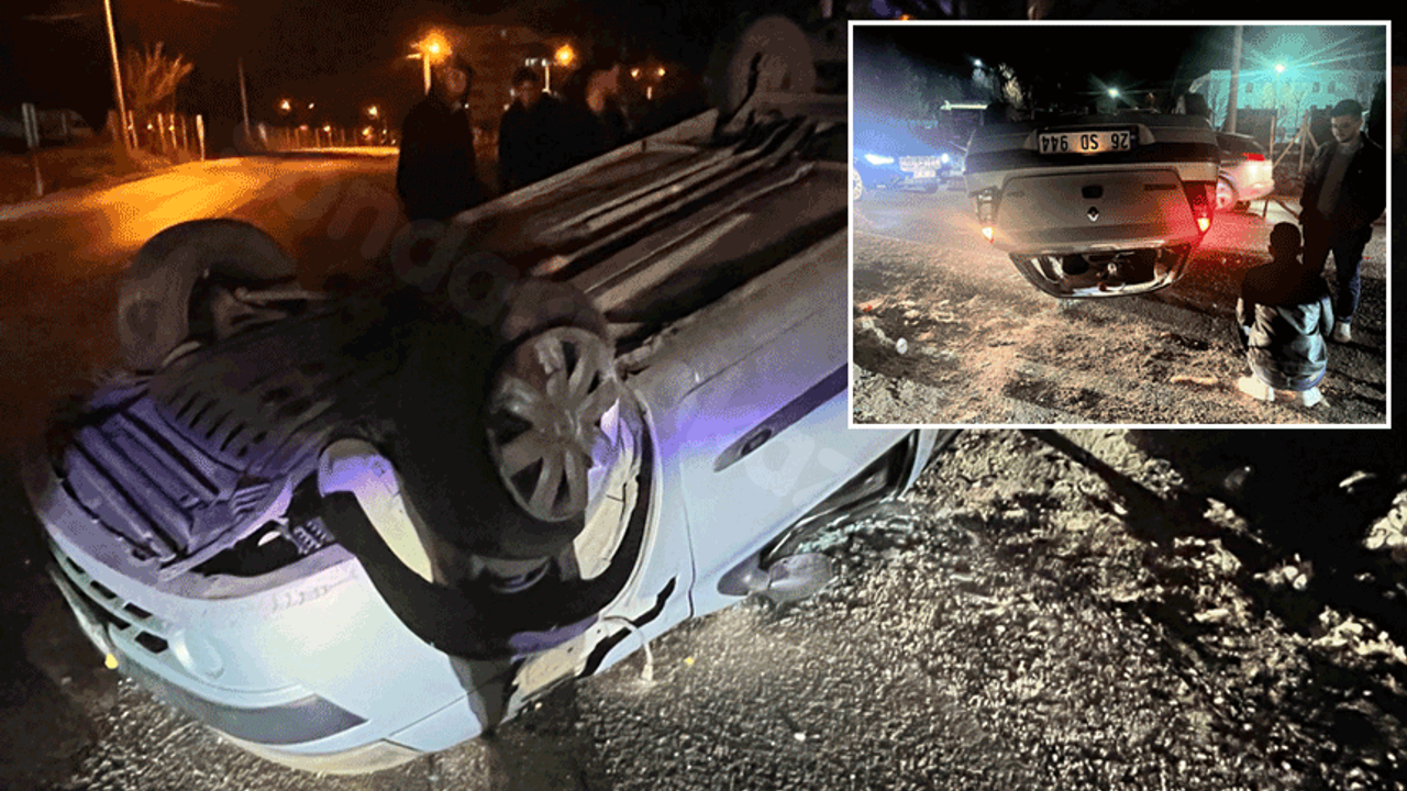 Eskişehir'de meydana gelen trafik kazasında, şans eseri burnu bile kanamadı.