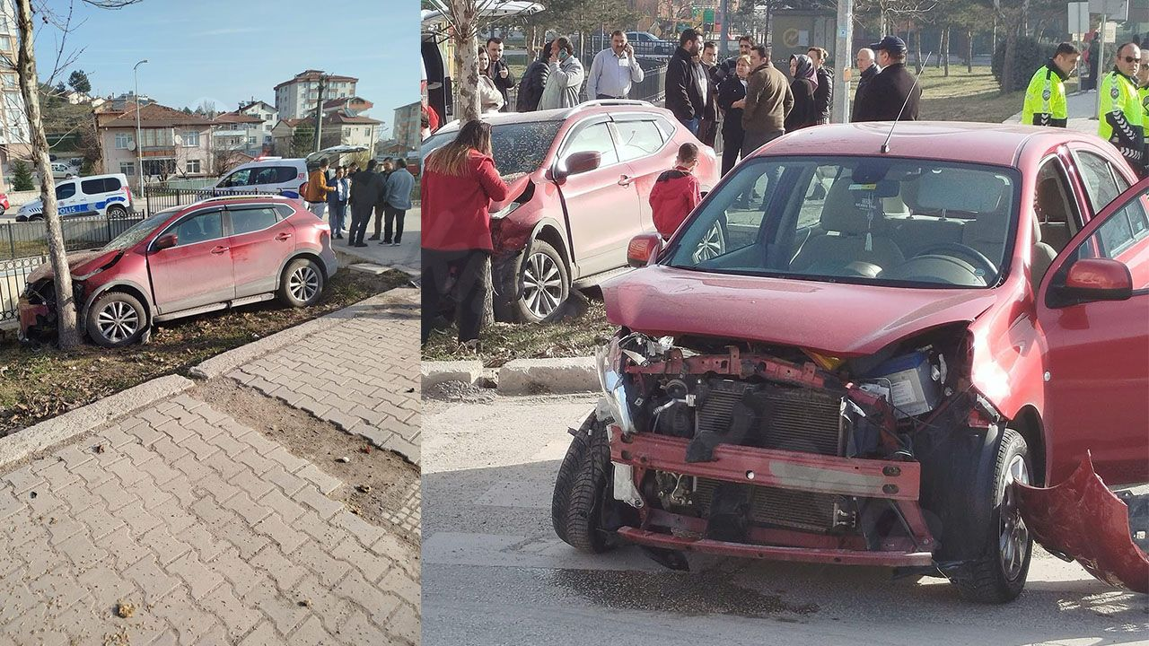 Kastamonu'da trafik kazası: İki araç çarpıştı.