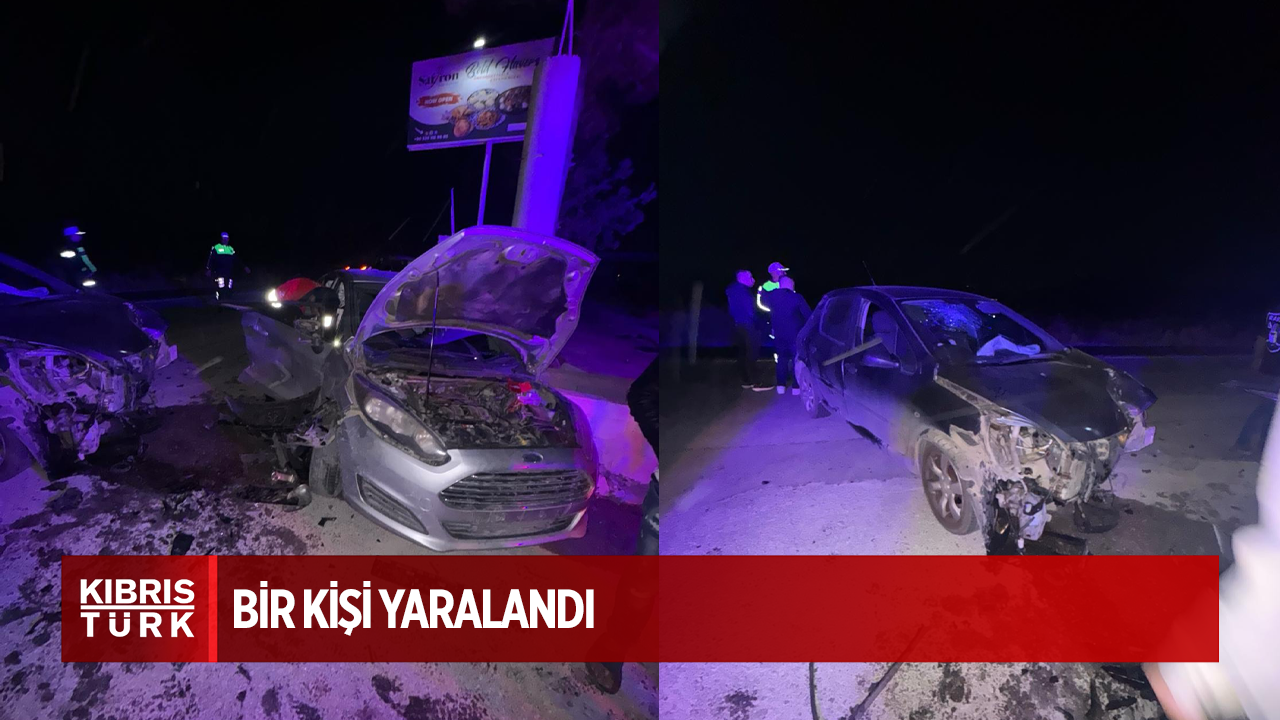 Ercan-İskele yolu kaza haberi: bir kişi yaralandı