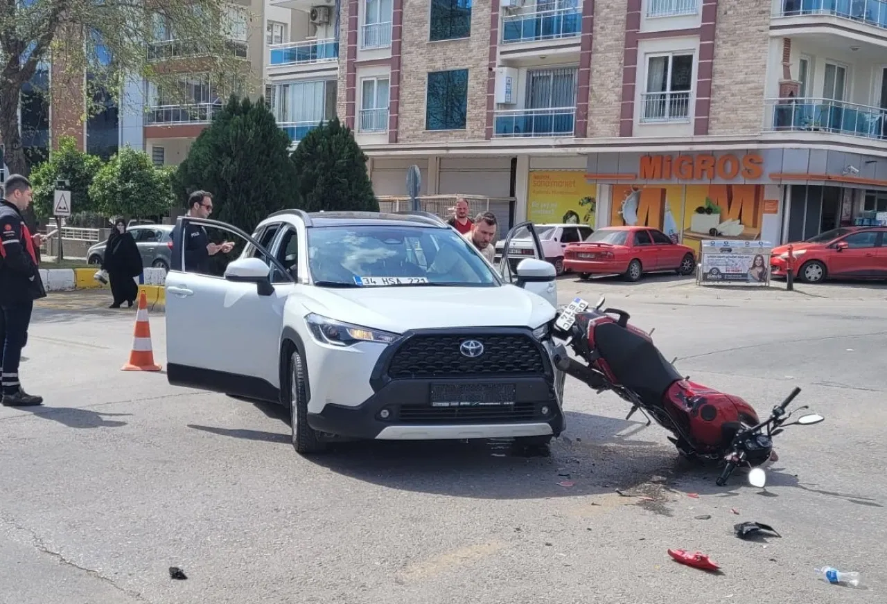 Aydın'da trafik kazası meydana geldi, 1 kişi yaralandı.
