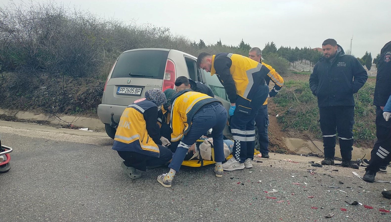 Edirne'de kaza sonucu 5 kişi yaralandı.