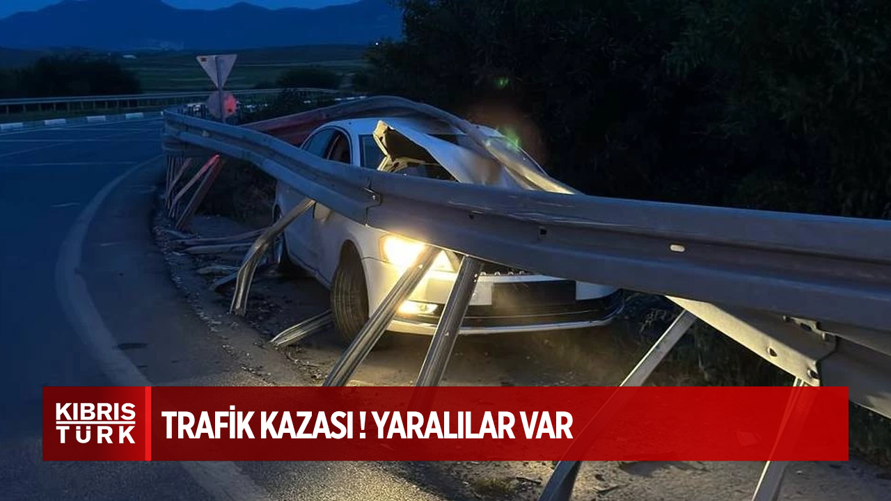 Kaza nedeniyle yaralılar bulunuyor Hamitköy-Haspolat ana yolunda.