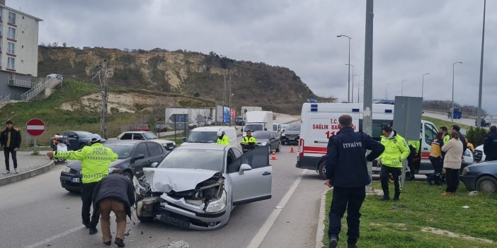 Trafik kazası Sinop'ta meydana geldi.