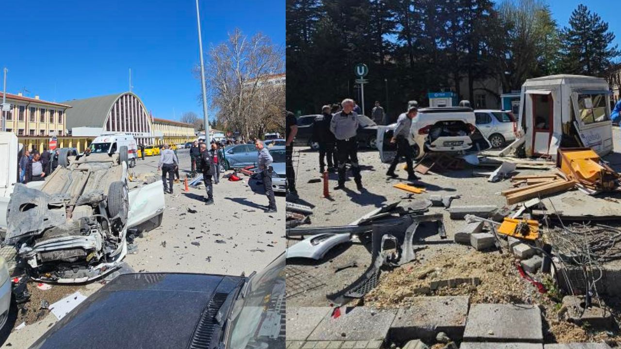 Eskişehir'in merkezinde ciddi bir kaza meydana geldi! Olay yerinde kaos var.
