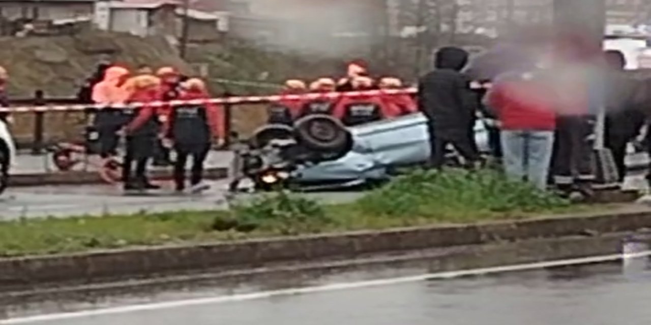 Rize'de hayatını kaybeden trafik kazası.