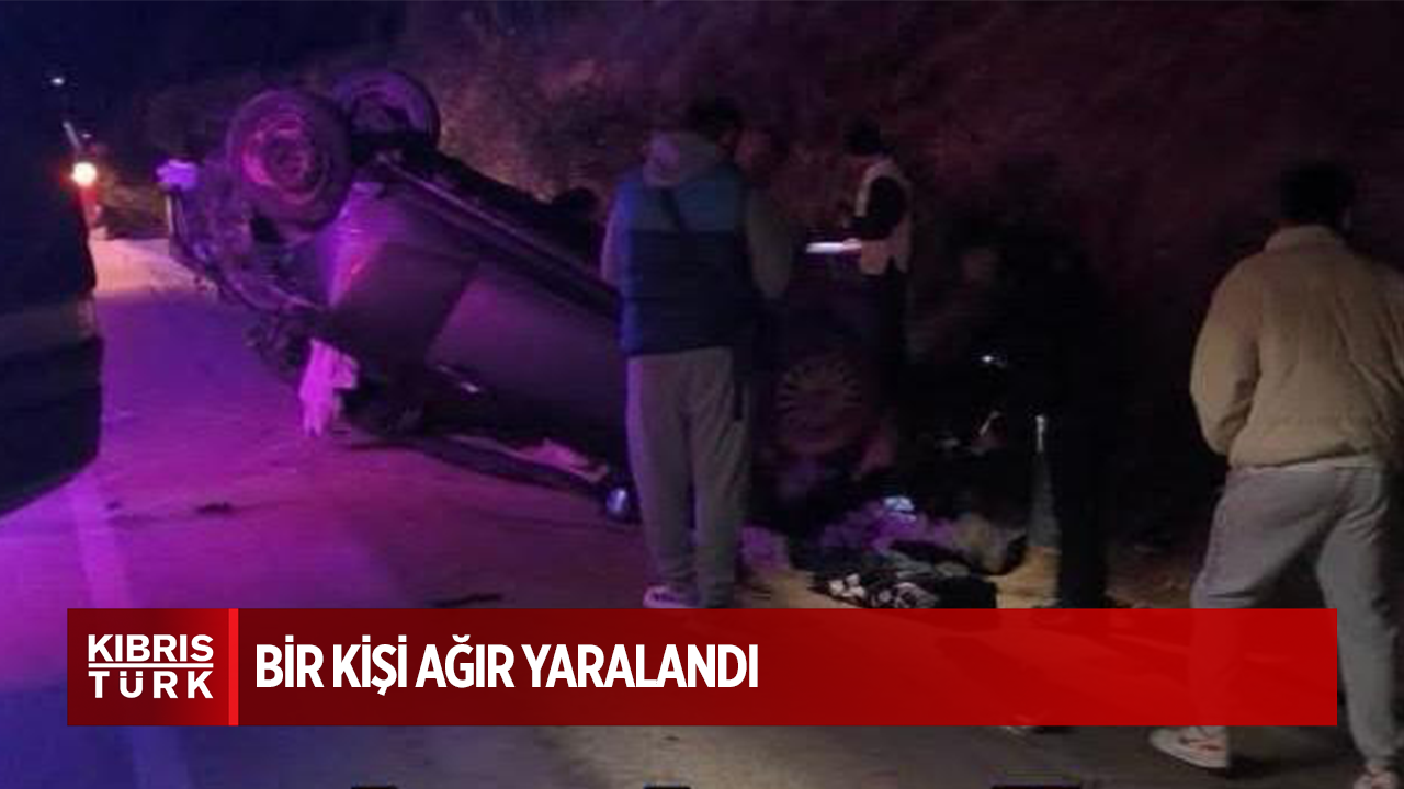 Alkollü sürücünün sebep olduğu kazada bir kişi ciddi şekilde yaralandı.