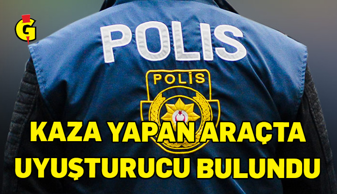 Kaza geçiren araçta uyuşturucu bulunup, iki kişi tutuklandı.
