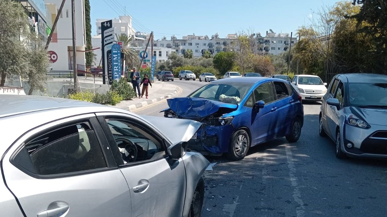 Girne’de trafik kazası…