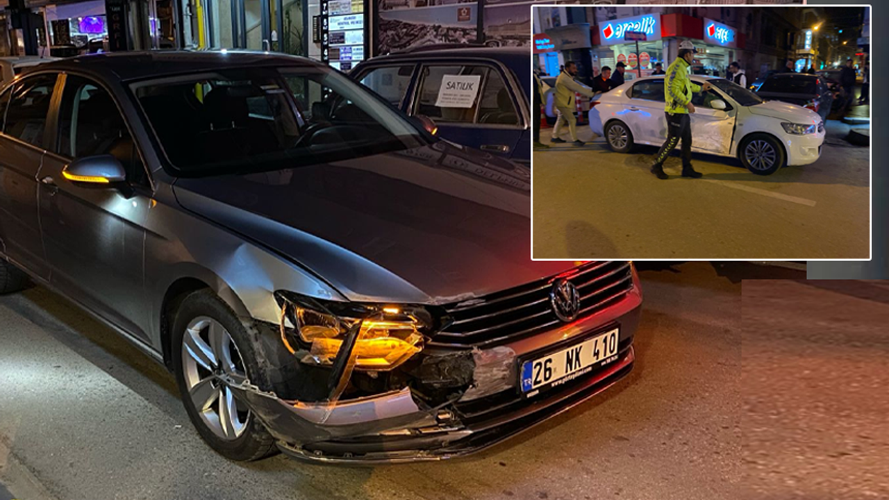 Eskişehir’de trafik kazası: İki otomobil çarpıştı