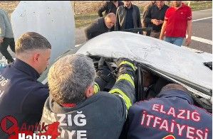 Elazığ'da Korkutan Kaza