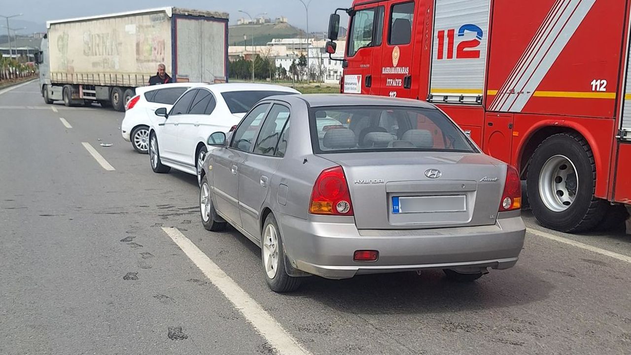 Kahramanmaraş’ta zincirleme trafik kazası: 1 yaralı