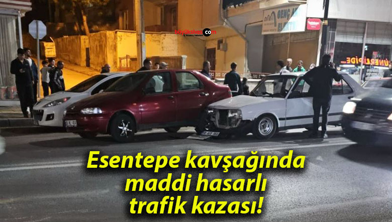 Esentepe kavşağında maddi hasarlı trafik kazası!