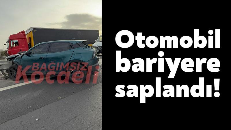 Kuzey Marmara’da otomobil bariyere saplandı!