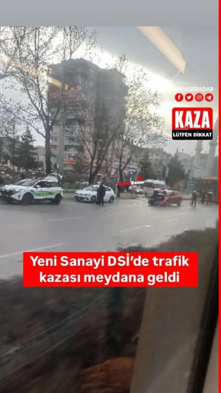 Yeni Sanayi DSİ’de trafik kazası meydana geldi