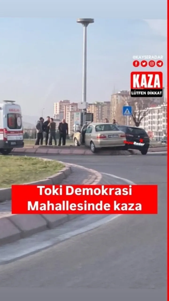 Toki Demokrasi Mahallesinde trafik kazası meydana geldi