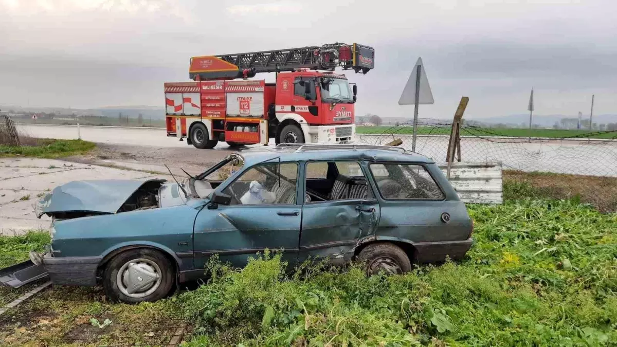 Balıkesir'de Trafik Kazası: 1 Yaralı