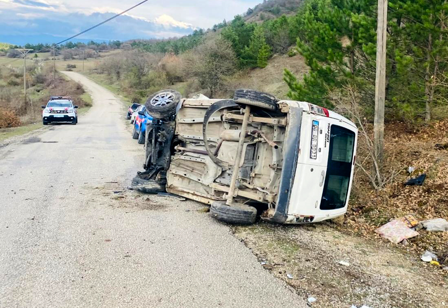 Karabük'te korkunç trafik kazası! 1 polis memuru yaşamını yitirdi