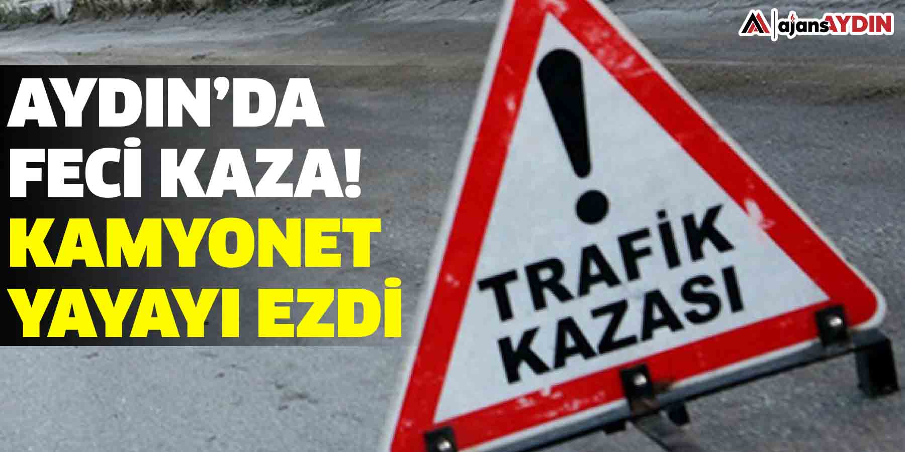 Aydın’da feci kaza! Kamyonet yayayı ezdi
