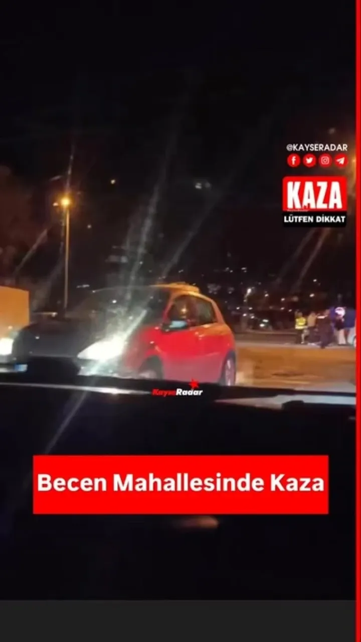 Becen Mahallesinde trafik kazası meydana geldi