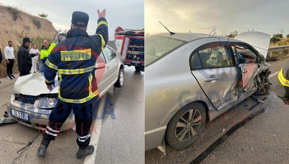 Tatlısu-Geçitkale yolu kazası: Tek ağır, beş kişi yaralı