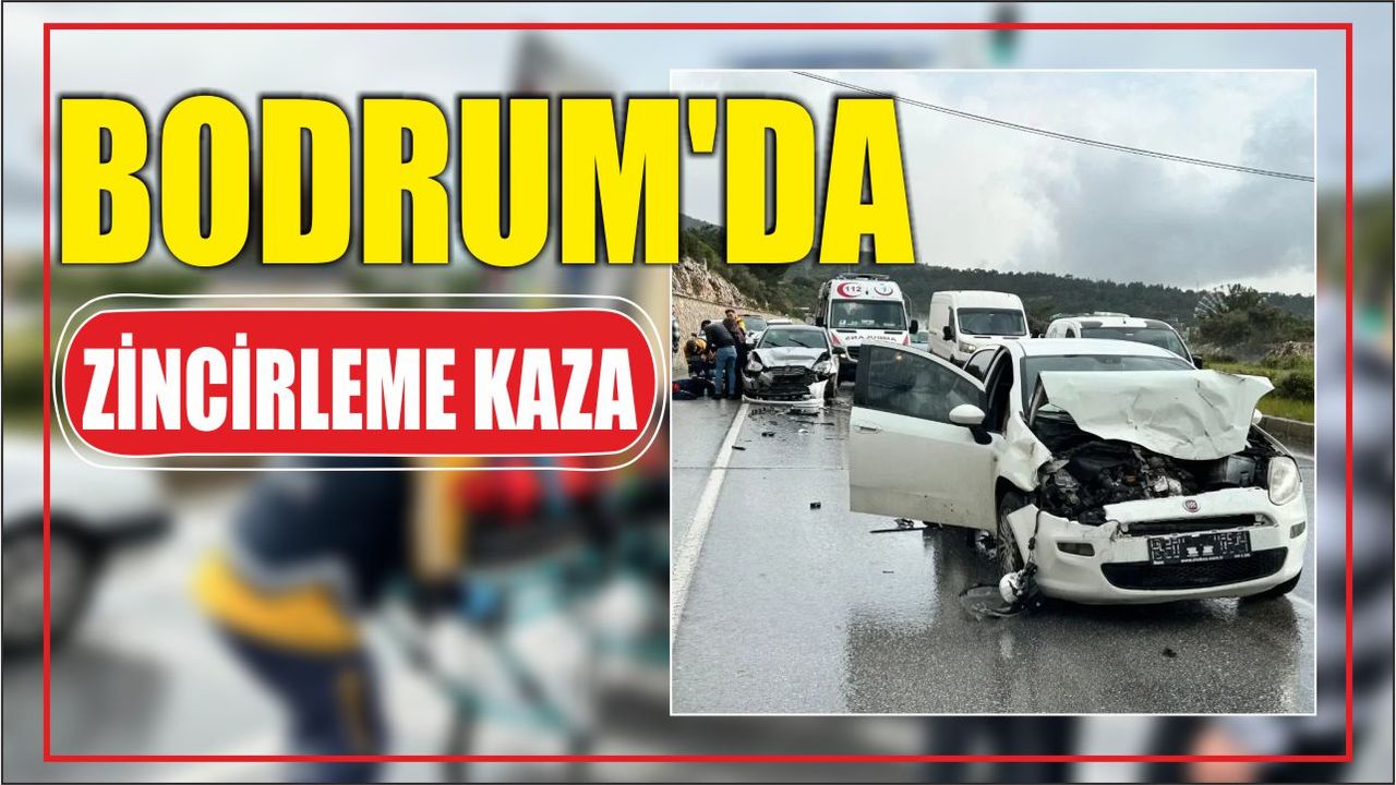 Zincirsiz trafik kazası Bodrum'da meydana geldi.