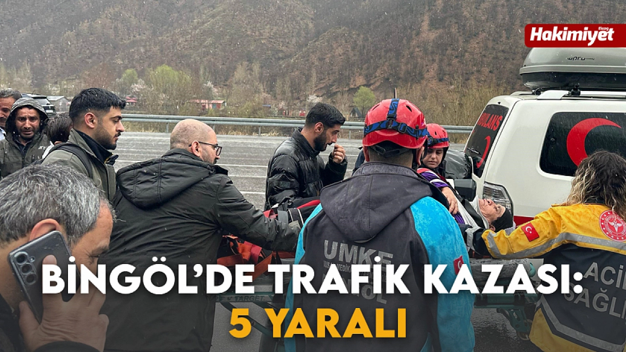 Bingöl'de kaza: 5 kişi yaralandı.