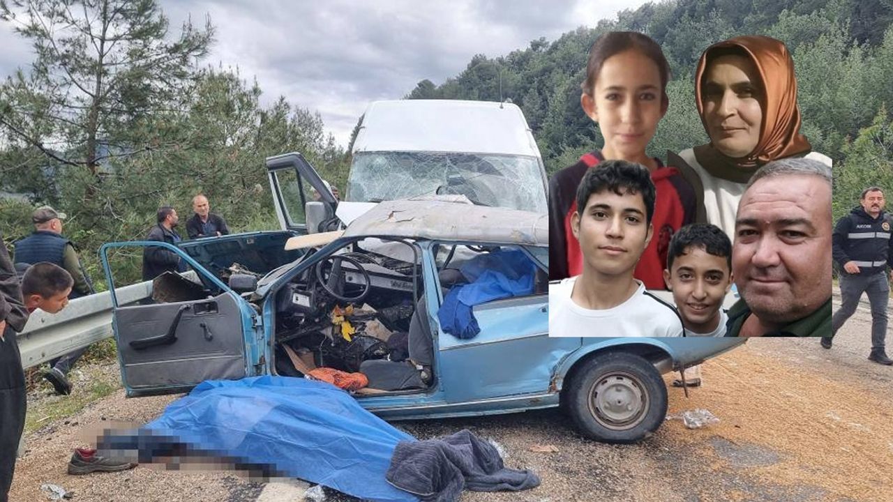 Bayram ziyareti sonrası 5 kişilik aile kaza sonucu yaşamını yitirdi.