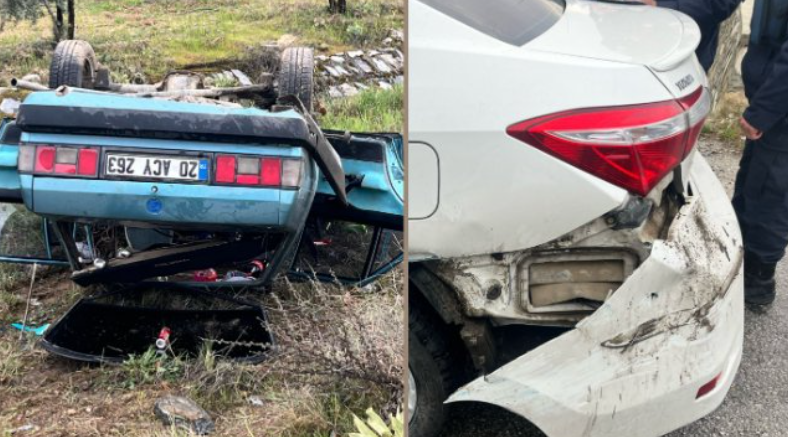 Denizli'de ciddi bir kaza: 2 kişi yaralandı.