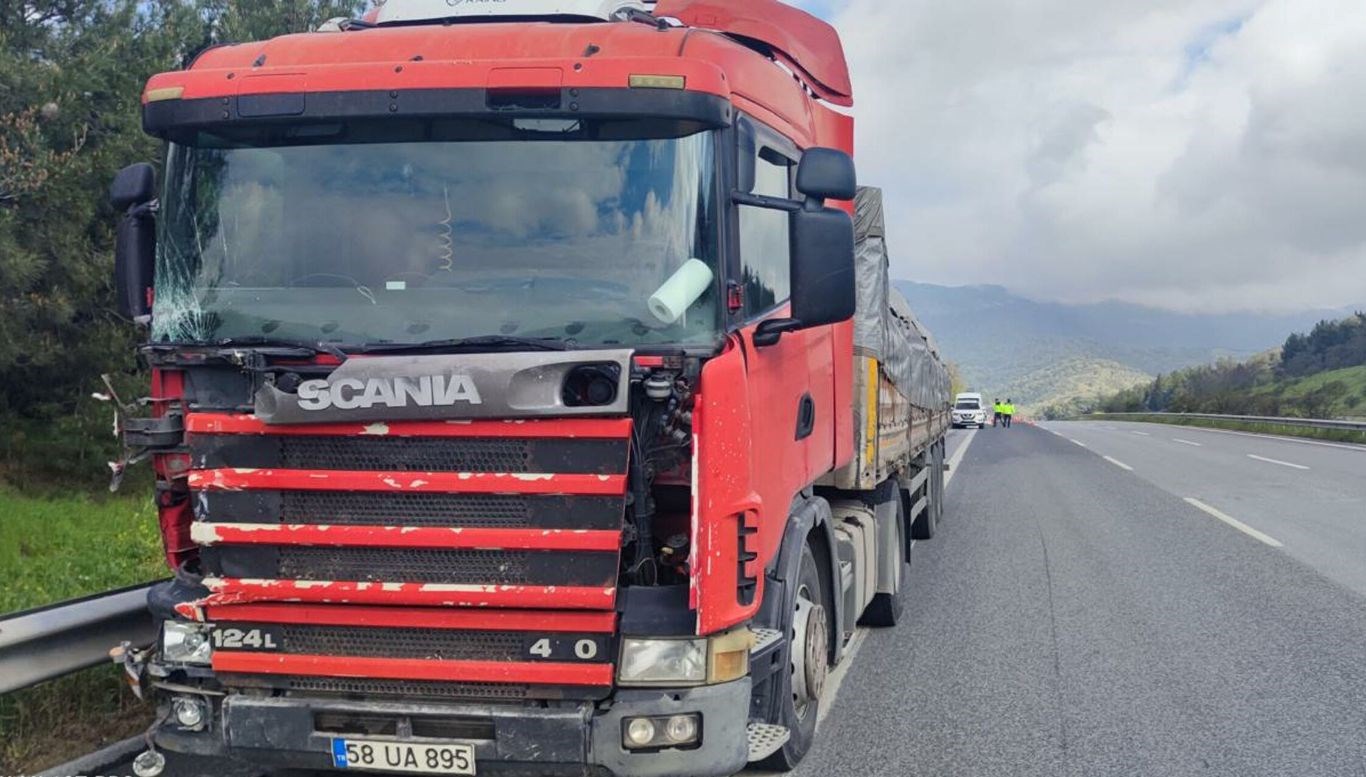 Otoyolda minibüs kazası: Şoför hayatını kaybetti.