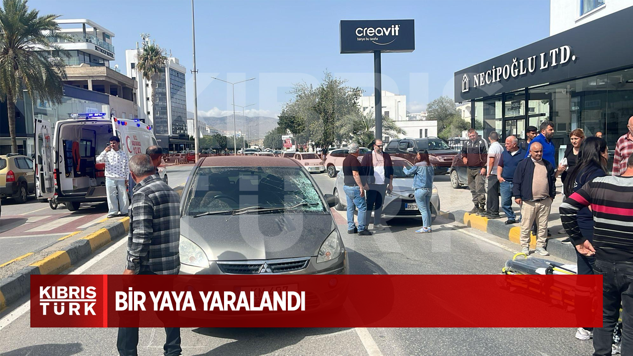 Lefkoşa'da meydana gelen trafik kazağı